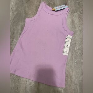 NWT Cat & Jack Lavender Ribbed Tank Top Girls Medium (8)